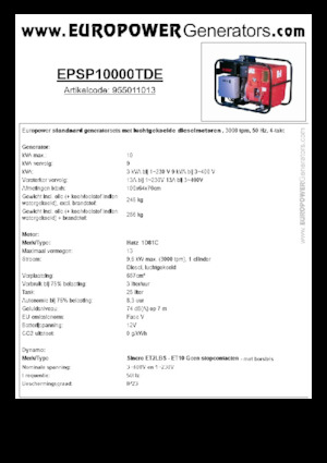Grupos electrógenos diesel Europower EPSP10000TDE (S)
