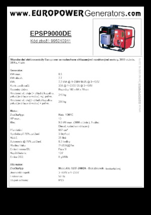 Grupos electrógenos diesel Europower EPSP9000DE (MA)