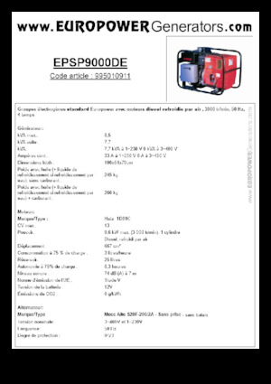 Grupos electrógenos diesel Europower EPSP9000DE (MA)