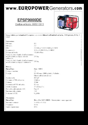 Grupos electrógenos diesel Europower EPSP9000DE (MA)