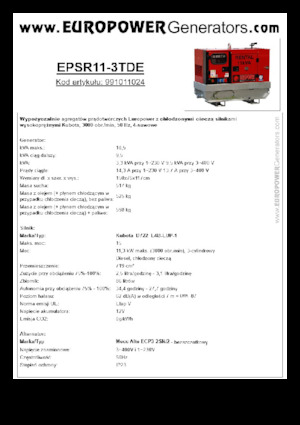 Grupos electrógenos diesel Europower EPSR11-3TDE (MA)