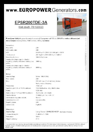 Grupos electrógenos diesel Europower EPSR200TDE-3A (LS)