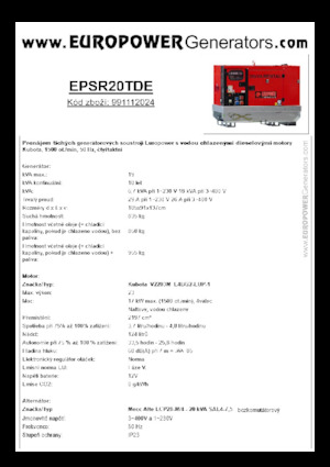 Grupos electrógenos diesel Europower EPSR20TDE (MA)