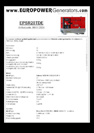 Grupos electrógenos diesel Europower EPSR20TDE (MA)