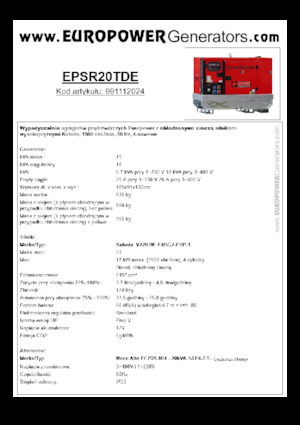 Grupos electrógenos diesel Europower EPSR20TDE (MA)