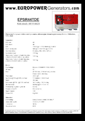 Grupos electrógenos diesel Europower EPSR44TDE (LS)