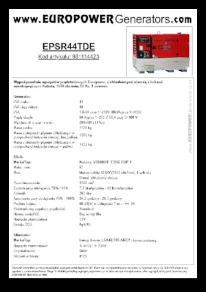 Grupos electrógenos diesel Europower EPSR44TDE (LS)