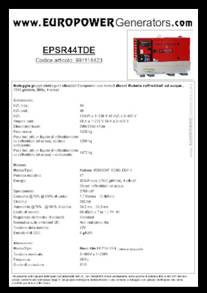 Grupos electrógenos diesel Europower EPSR44TDE (MA)