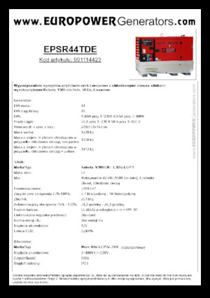Grupos electrógenos diesel Europower EPSR44TDE (MA)