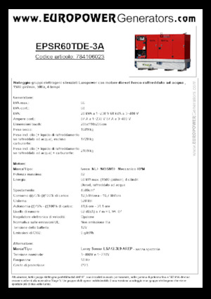 Grupos electrógenos diesel Europower EPSR60TDE-3A (LS)