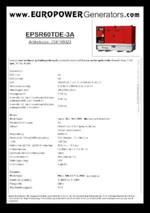 Grupos electrógenos diesel Europower EPSR60TDE-3A (MA)