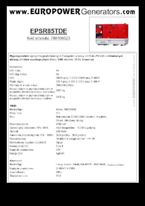 Grupos electrógenos diesel Europower EPSR85TDE (LS)