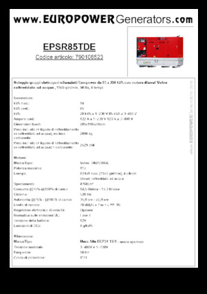 Grupos electrógenos diesel Europower EPSR85TDE (MA)