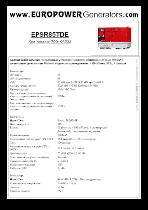 Grupos electrógenos diesel Europower EPSR85TDE (MA)