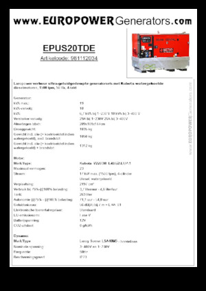 Grupos electrógenos diesel Europower EPUS20TDE (LS)