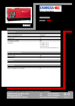 Grupos electrógenos diesel Endress ESE 15 YW-B