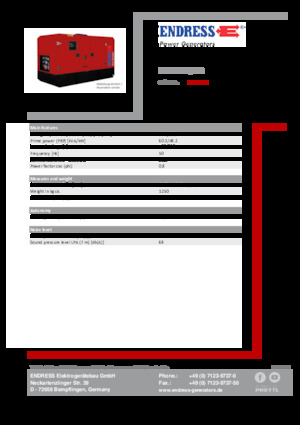 Grupos electrógenos diesel Endress ESE 60 IW/MS