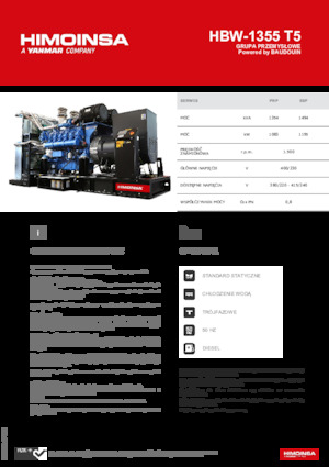 Grupos electrógenos diesel HIMOINSA HBW-1355 T5