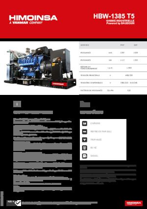 Grupos electrógenos diesel HIMOINSA HBW-1385 T5