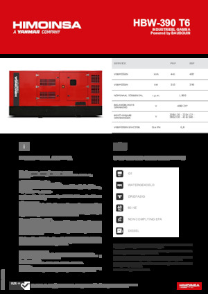 Grupos electrógenos diesel HIMOINSA HBW-390 T6