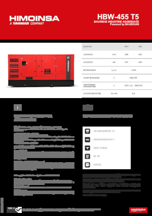Grupos electrógenos diesel HIMOINSA HBW-455 T5