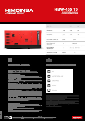 Grupos electrógenos diesel HIMOINSA HBW-455 T5