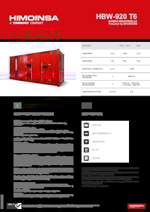 Grupos electrógenos diesel HIMOINSA HBW-920 T6