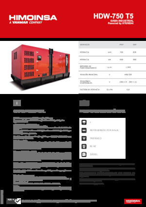 Grupos electrógenos diesel HIMOINSA HDW-750 T5