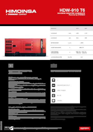 Grupos electrógenos diesel HIMOINSA HDW-910 T6