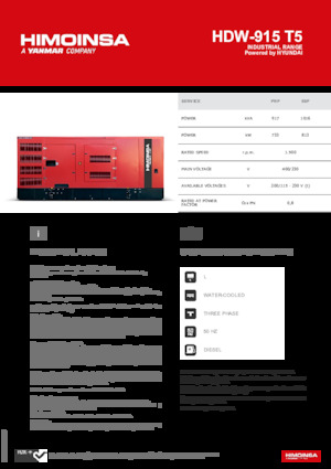 Grupos electrógenos diesel HIMOINSA HDW-915 T5