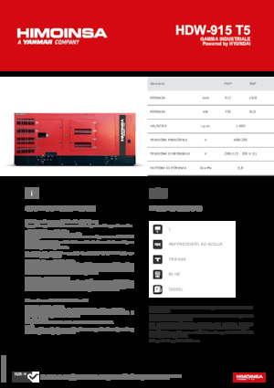 Grupos electrógenos diesel HIMOINSA HDW-915 T5