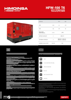 Grupos electrógenos diesel HIMOINSA HFW-100 T6