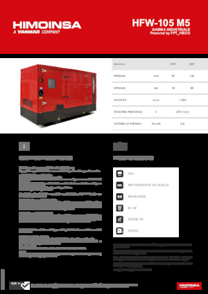 Grupos electrógenos diesel HIMOINSA HFW-105 M5