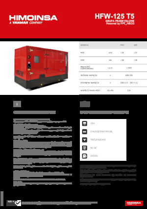 Grupos electrógenos diesel HIMOINSA HFW-125 T5