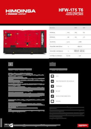 Grupos electrógenos diesel HIMOINSA HFW-175 T6