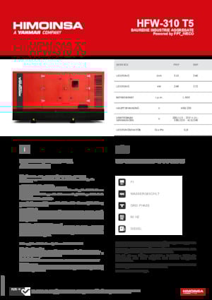 Grupos electrógenos diesel HIMOINSA HFW-310 T5