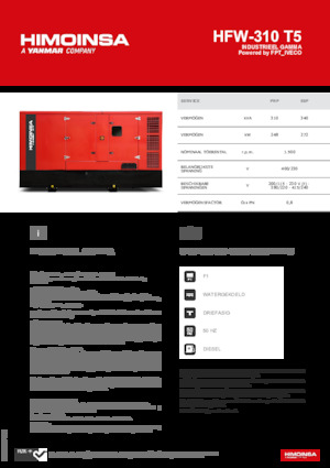 Grupos electrógenos diesel HIMOINSA HFW-310 T5