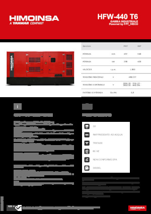 Grupos electrógenos diesel HIMOINSA HFW-440 T6