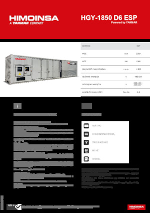 Grupos electrógenos diesel HIMOINSA HGY-1850 D6 ESP