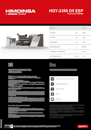 Grupos electrógenos diesel HIMOINSA HGY-2350 D5 ESP