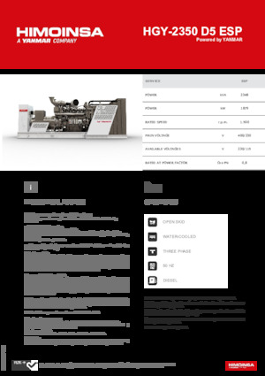 Grupos electrógenos diesel HIMOINSA HGY-2350 D5 ESP