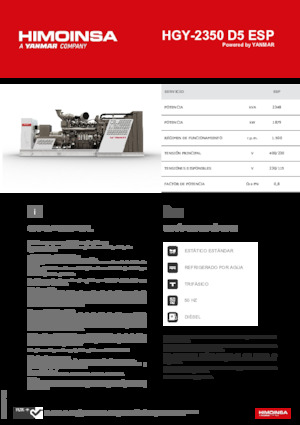 Grupos electrógenos diesel HIMOINSA HGY-2350 D5 ESP