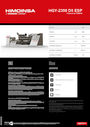 Grupos electrógenos diesel HIMOINSA HGY-2350 D5 ESP