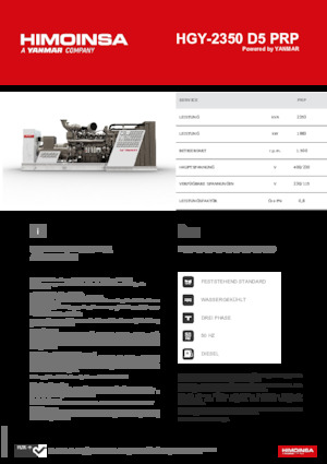 Grupos electrógenos diesel HIMOINSA HGY-2350 D5 PRP