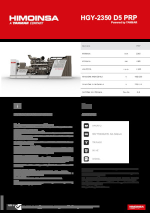 Grupos electrógenos diesel HIMOINSA HGY-2350 D5 PRP