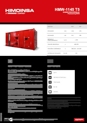 Grupos electrógenos diesel HIMOINSA HMW-1145 T5