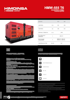 Grupos electrógenos diesel HIMOINSA HMW-555 T6