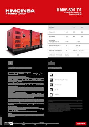 Grupos electrógenos diesel HIMOINSA HMW-605 T5
