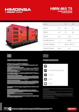 Grupos electrógenos diesel HIMOINSA HMW-665 T5