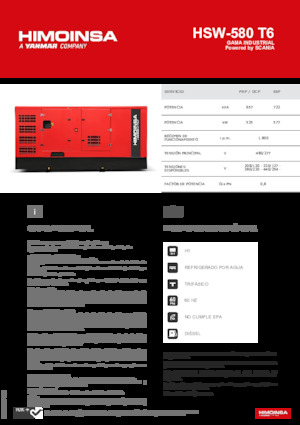 Grupos electrógenos diesel HIMOINSA HSW-580 T6